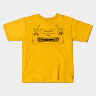 Chevrolet Corvette Z06 2015 Sketch Kids T-Shirt